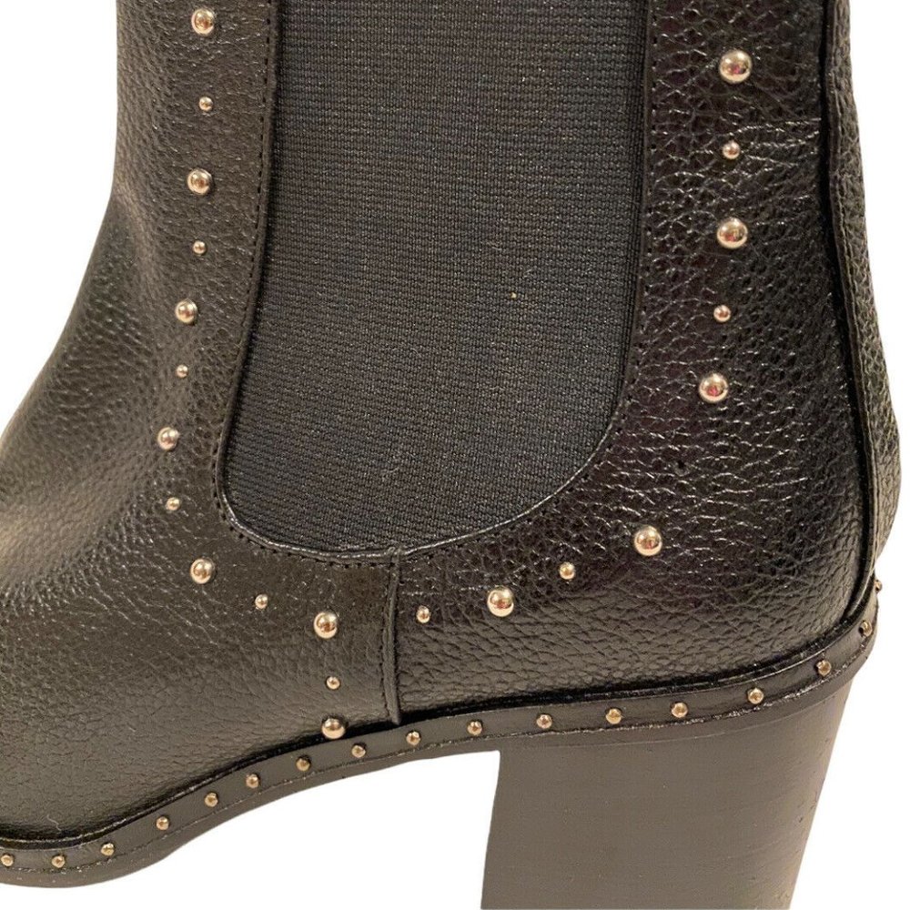 Italian leather boots NAPOLEON US 6.5-7 EU 37 Black Leather - Picture 6 of 9